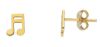 Imagen de Pendientes Nota Musical de hilo oro amarillo 18k