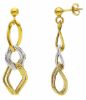 Imagen de Pendientes ultraligeros oro bicolor 18k