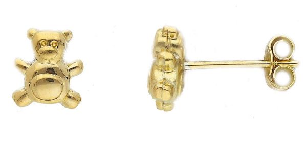 Imagen de Pendientes Osito oro amarillo 18k