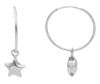 Imagen de Pendientes Estrella oro blanco 18k