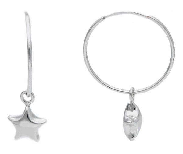 Imagen de Pendientes Estrella oro blanco 18k