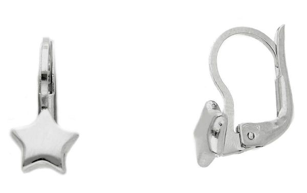 Imagen de Pendientes Estrella oro blanco 18k