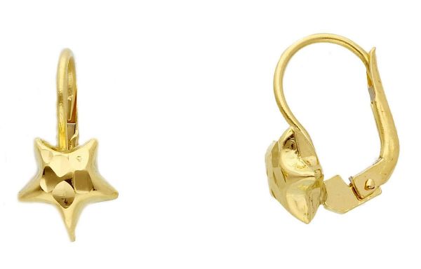 Imagen de Pendientes Estrella oro amarillo 18k