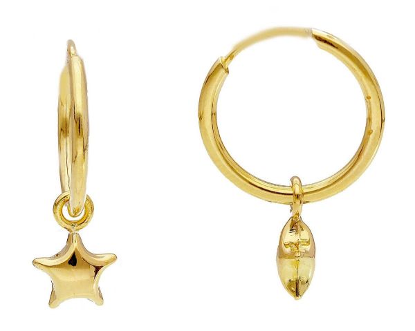 Picture of 18k yellow gold Star Earrings