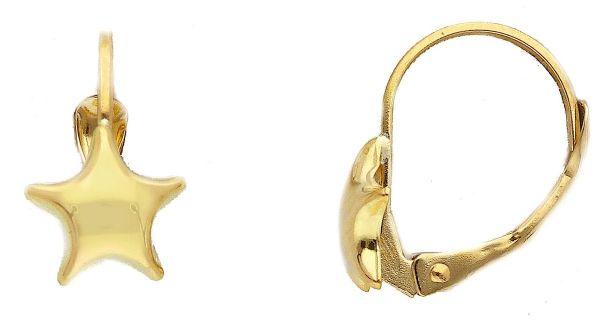 Imagen de Pendientes Estrella oro amarillo 18k