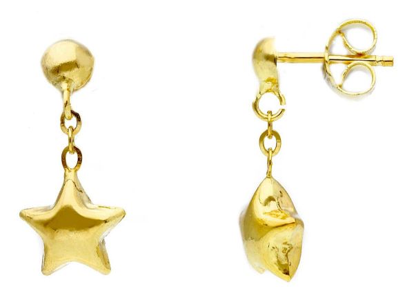 Imagen de Pendientes Estrella oro amarillo 9k