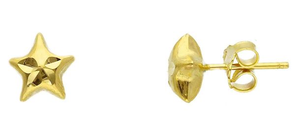 Imagen de Pendientes Estrella oro amarillo 9k