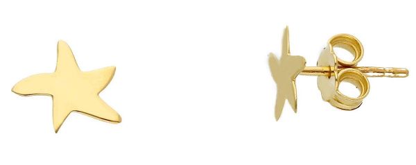 Imagen de Pendientes Estrella oro amarillo macizo 18k