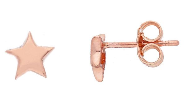Picture of 18k rose gold Star Earrings | Made in Italy