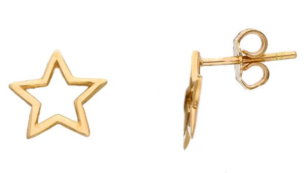 Immagine di Orecchini Stella piccola a filo oro giallo 18k