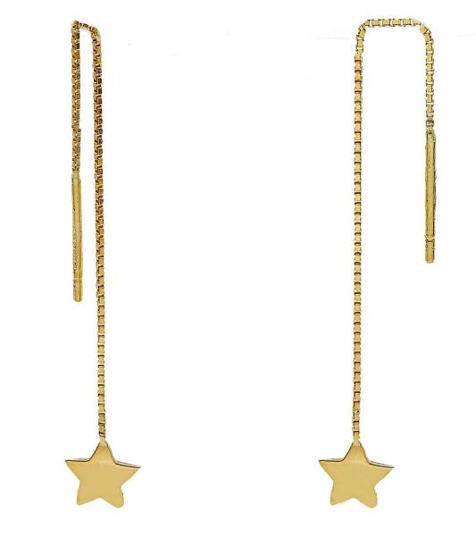 Imagen de Pendientes Estrellas pequeñas oro amarillo 18k