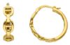 Picture of 18k yellow gold Anchor-link hoop Earrings