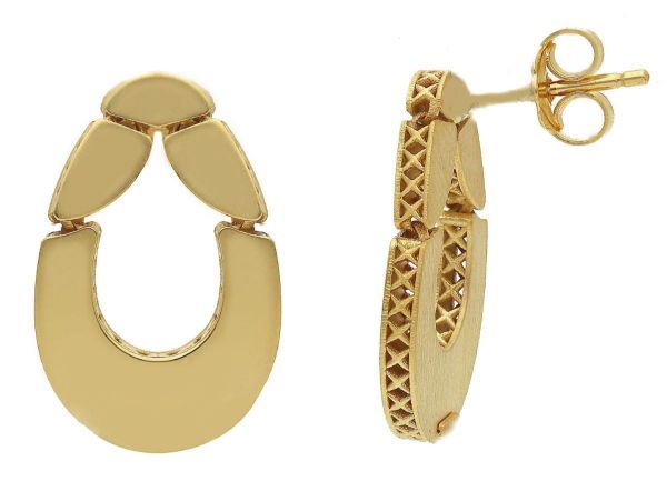 Picture of 18k yellow gold fancy Drop Earrings