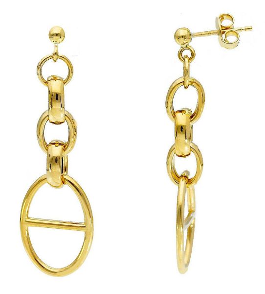 Immagine di Orecchini maglia fantasia oro giallo 18k