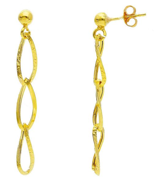 Picture of 9k yellow gold Italian fancy Earrings