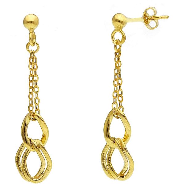 Picture of 9k yellow gold Italian fancy Earrings