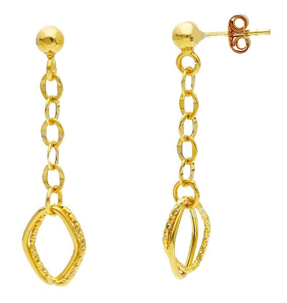 Picture of 9k yellow gold Italian fancy Earrings