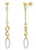 Picture of 9k bicolor gold Italian fancy Earrings