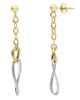 Picture of 9k bicolor gold Italian fancy Earrings