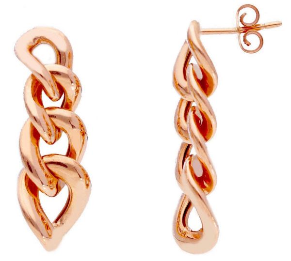 Imagen de Pendientes Barbada oro rosa 18k