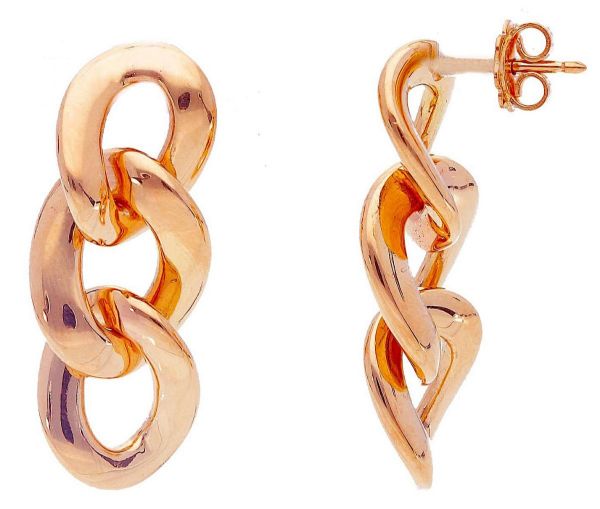 Imagen de Pendientes Barbada oro rosa 18k
