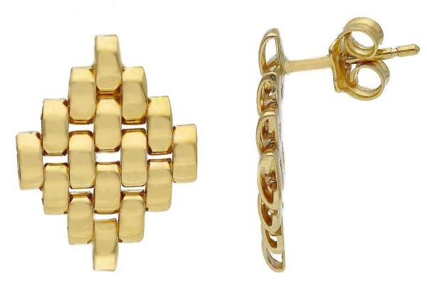 Imagen de Pendientes malla Cartier Panthère oro amarillo 18k