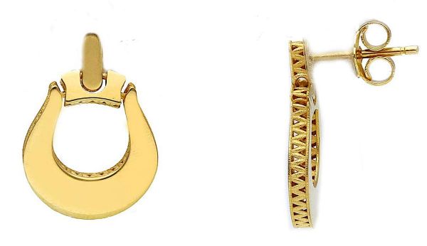Immagine di Orecchini pendenti maglia fantasia oro giallo 18k