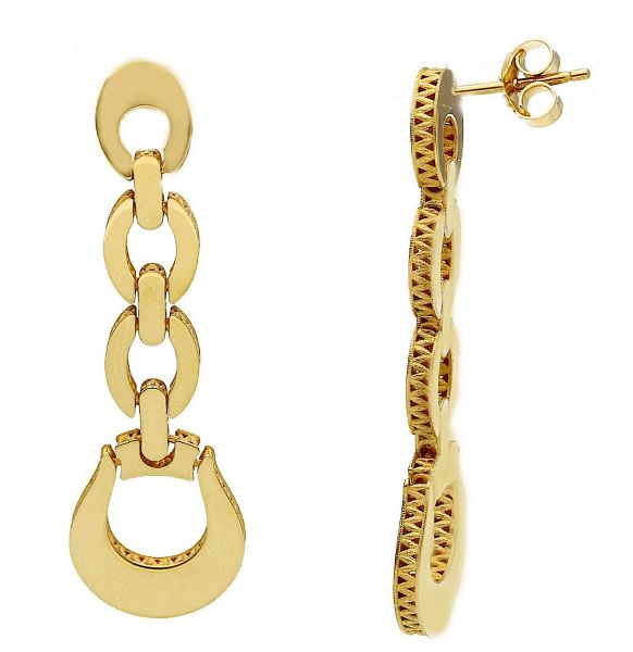 Picture of 18k yellow gold Italian dangle Earrings