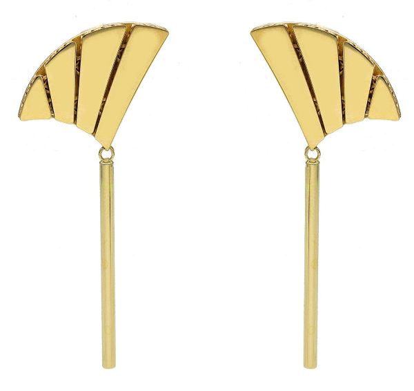 Immagine di Orecchini pendenti maglia fantasia oro giallo 18k