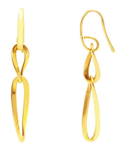 Immagine di Orecchini pendenti maglia fantasia oro giallo 18k
