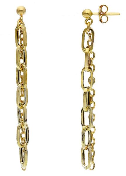 Picture of 9k yellow gold fancy dangle Earrings