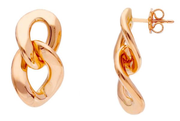 Picture of 18k rose gold Curb dangle Earrings