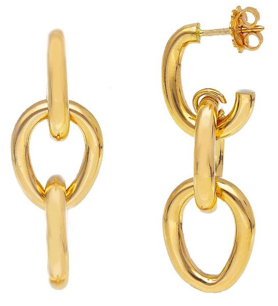 Immagine di Orecchini pendenti maglia Rolò oro giallo 18k