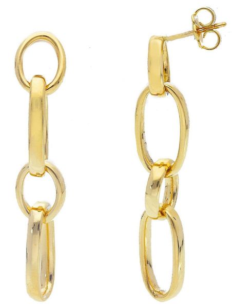 Picture of 18k yellow gold Cable link dangle Earrings