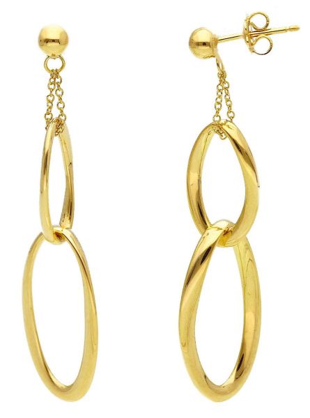 Imagen de Pendientes colgantes Belcher oro amarillo 18k
