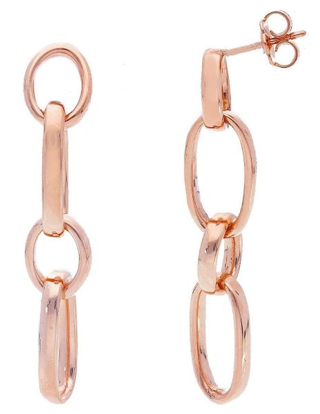 Imagen de Pendientes colgantes Rolò oro rosa 18k