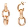 Imagen de Pendientes colgantes Belcher oro rosa 18k