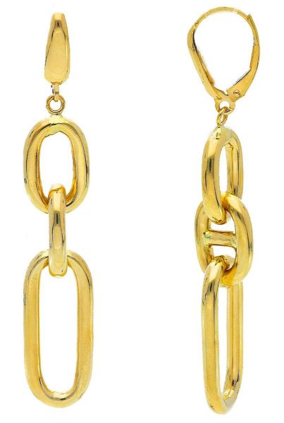 Immagine di Orecchini maglia Traversino oro giallo 18k