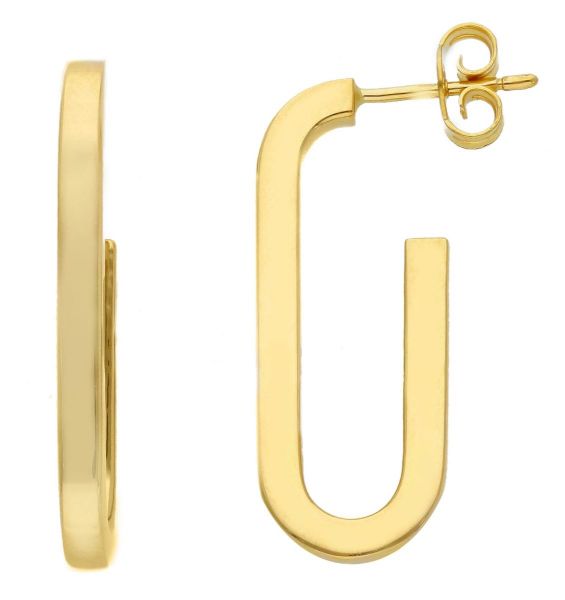 Imagen de Pendientes Belcher oro amarillo 18k