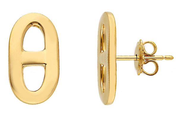 Picture of 18k yellow gold Anchor link Earrings