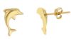 Picture of 18k yellow gold Dolphin lobe Earring