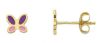 Picture of Enamel Butterfly lobe Earring 18k yellow gold