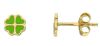 Picture of Enamel four-leaf Clover Earring 18k yellow gold