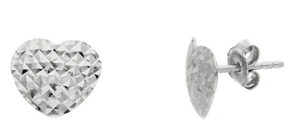 Imagen de Pendiente Corazón de diamante oro blanco 18k
