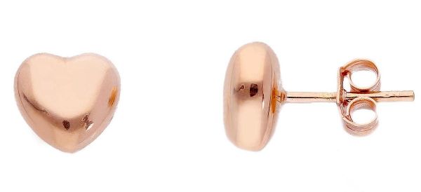 Immagine di Orecchino a lobo Cuore oro rosa 18k