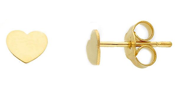 Immagine di Orecchino a lobo Cuore piccolo oro giallo 18k