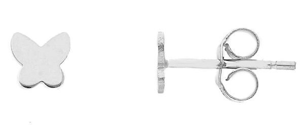 Picture of 18k white gold small Butterfly lobe Earring