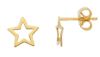 Imagen de Pendiente de lóbulo Estrella oro amarillo 18k