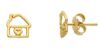 Imagen de Pendiente Casa y Corazón de hilo oro amarillo 18k