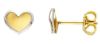 Imagen de Pendiente Corazón oro bicolor 18k